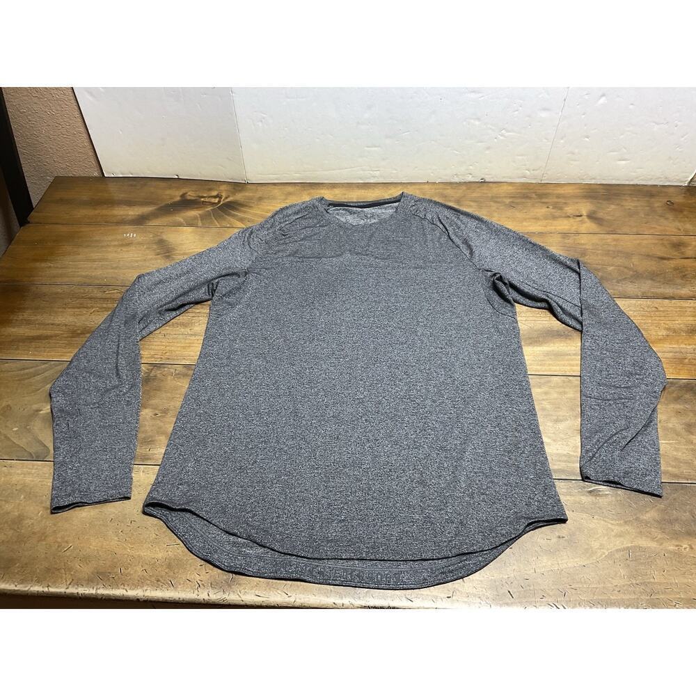 Lululemon Shirt Mens Large Gray Drysense Long Sleeve Athletic Training Top